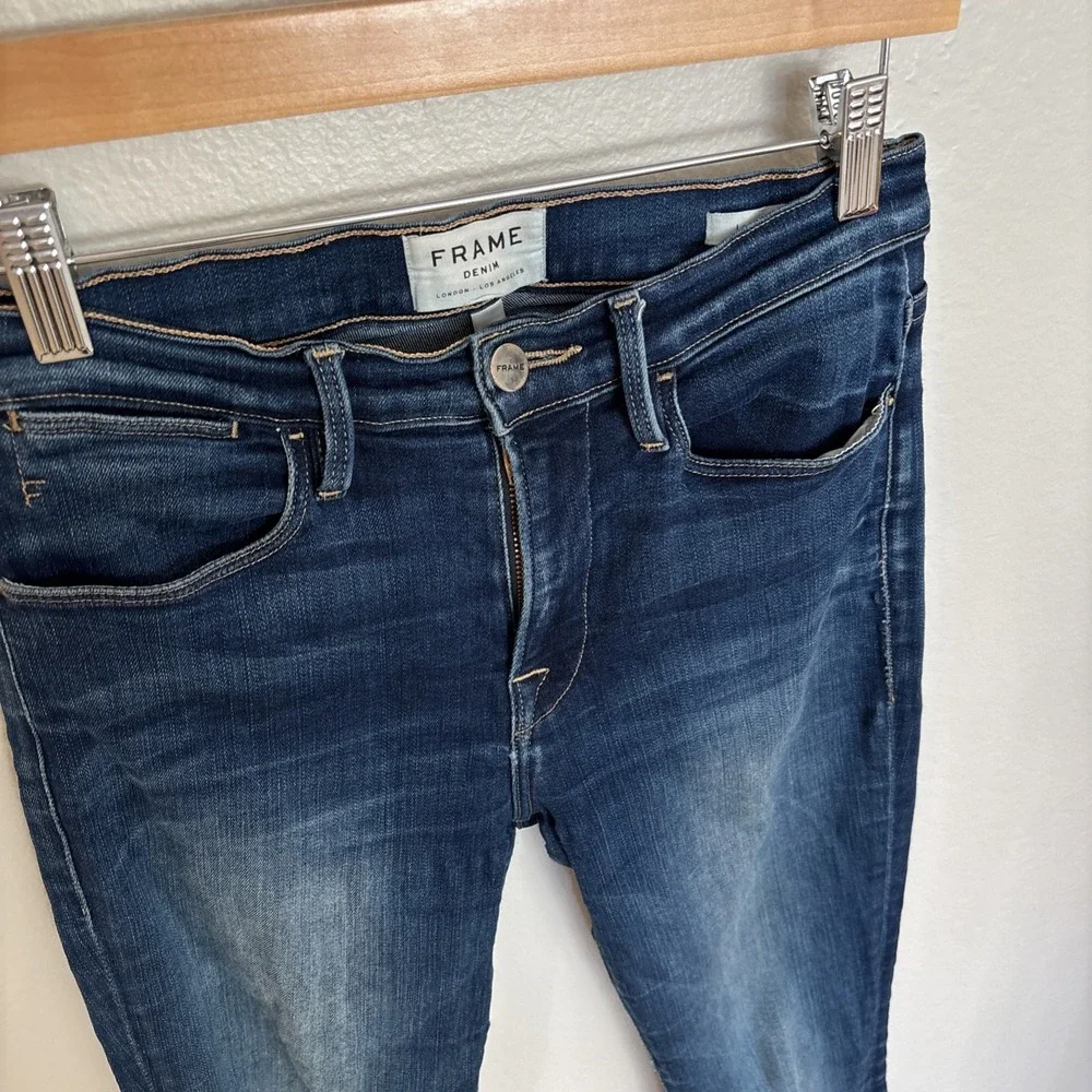 FRAME Le High Skinny Jeans Womens Size‎ 27 Blue Denim Columbia Road Wash
